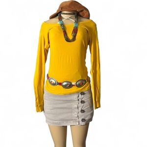 Forever 21 Mustard Long Sleeve Top